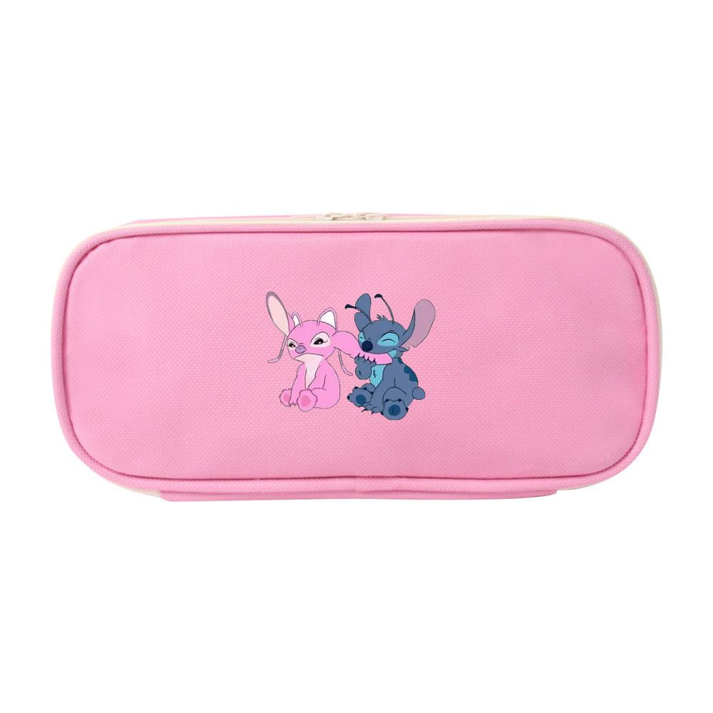 Stitch Colorful Pencil Case Canvas Storage Bag For Elementary School Students