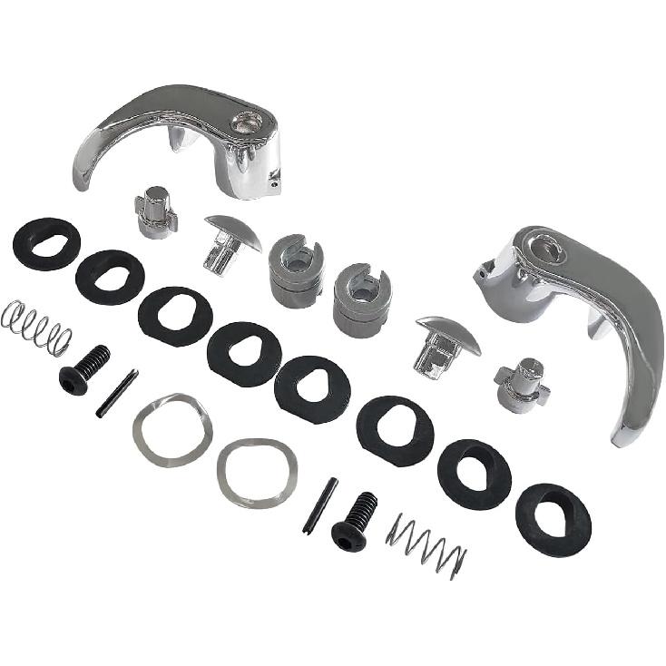 

Locking Vent Window Handle Chrome Pair Set Compatible with Chevy Suburban GMC Blazer Jimmy Van Truck 1973-1994, Replace 76999 BHS01861 DHA35357