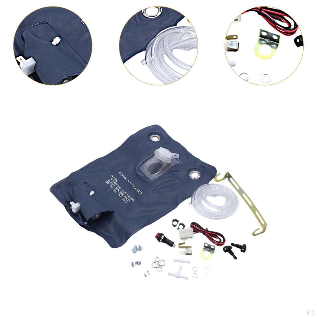 Scheibenwaschbehälter Tasche Set 12V 1L 151286776374 Universell Fensterreinigung Auto Zubehör Einfach