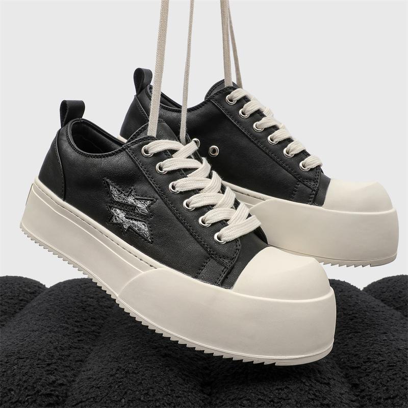 

Повседневные туфли на толстой подошве, черные, с дышащей подошвой, туфли Star Communter с большой головкой, модные брендовые туфли-дерби с низким верхом 891203-J 38 чёрный