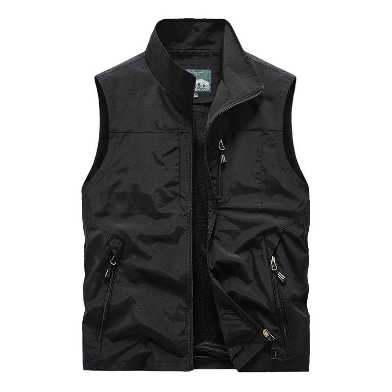 Men's Spring and Autumn Outdoor Leisure Waterproof Large Size Fishing Photography Multi-Pocket Quick-Drying Vest Working Cuff