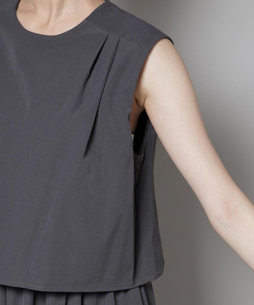 Nano Universe Style Sleeveless F Women's Set-Up Dress, 021, L. Gray, 673-5219308