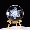 3D Laser-Engraved Crystal Ball: Galaxy Rose & Little Prince Gift