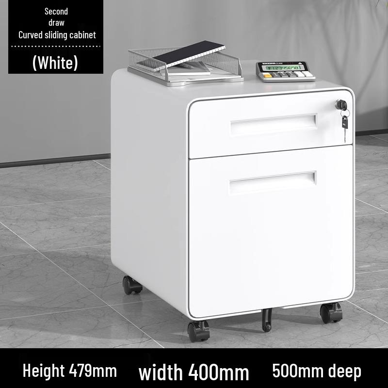 Under-Desk Metal Filing Cabinet with Lock, Mobile Office Storage Cabinet, Small Drawer Cabinet