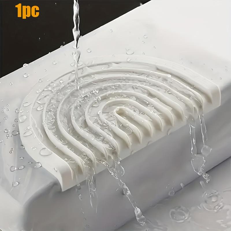 Large-sized Soap Mat, Kitchen Draining Mat, Bathroom Storage Mat with Sloped Groove for Drainage L белый