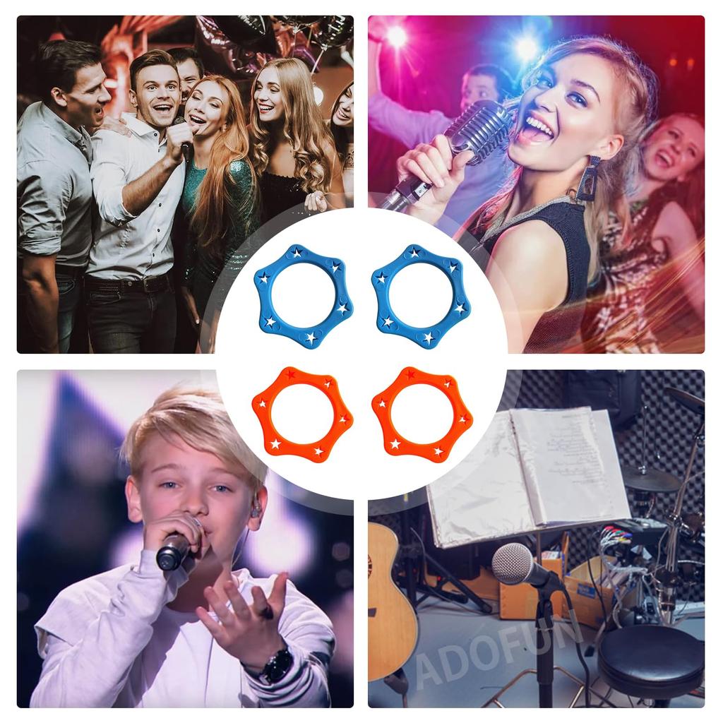 ADOFUN Microphone Slip Microphone Protector Microphone Protection Ring Microphone Accessories Microphone Ring Decorative Microphone Accessories