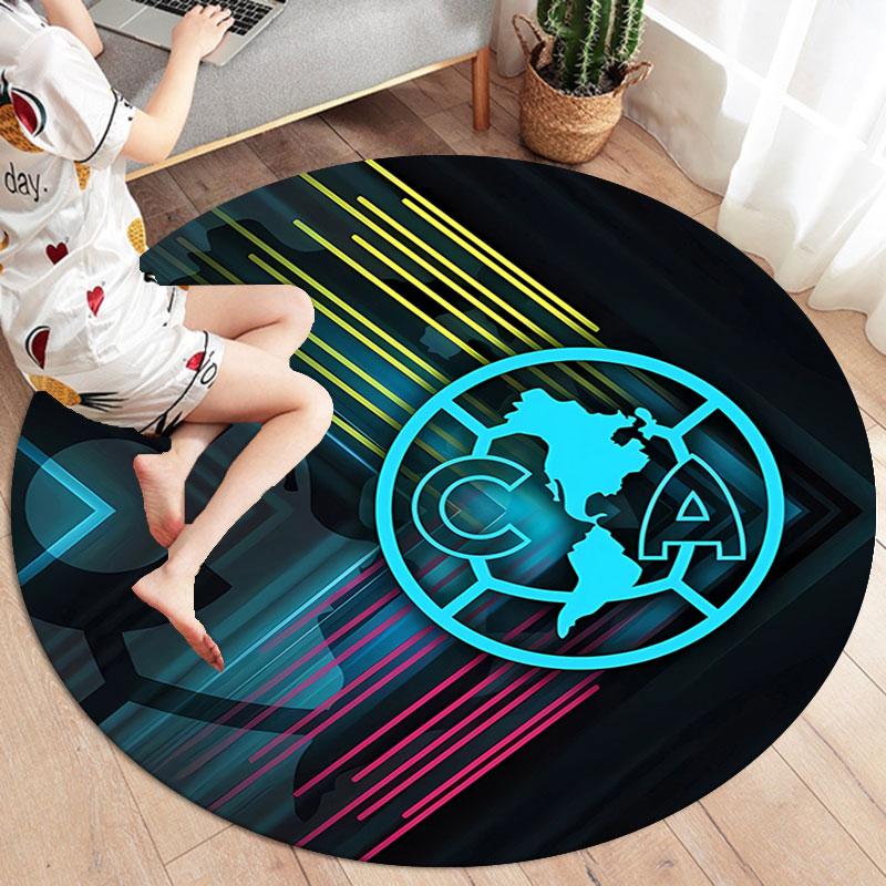 Club America Round Area Rug,Carpet Rug for Living Room Bedroom Sofa Playroom Decor,Non-slip Floor Mat