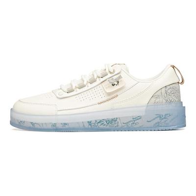 Textile, Synthetic Leather Slip Resistant, Abrasion Resistant, Lightweight Low Top Skateboard Shoes White Gray 912228030-2