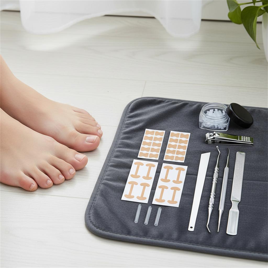 Professional Toe Nail Correction Kit For Women And Men With Breathable Toe Strips Painless Nail Files Foot Care Tools 16pcs set