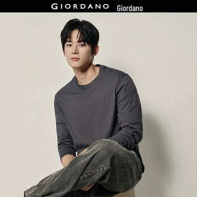 Men's K-Style Pure Cotton Crew Neck Long Sleeve T-Shirt
