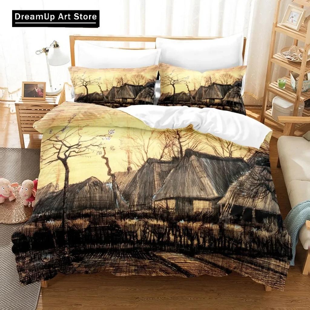 Set Biancheria da Letto Pittura a Olio Astratta Van Gogh Copripiumino Set Letto Coperta Trapunta Singolo Matrimoniale Queen King Size Ragazzi Adulti Tessile per la Casa