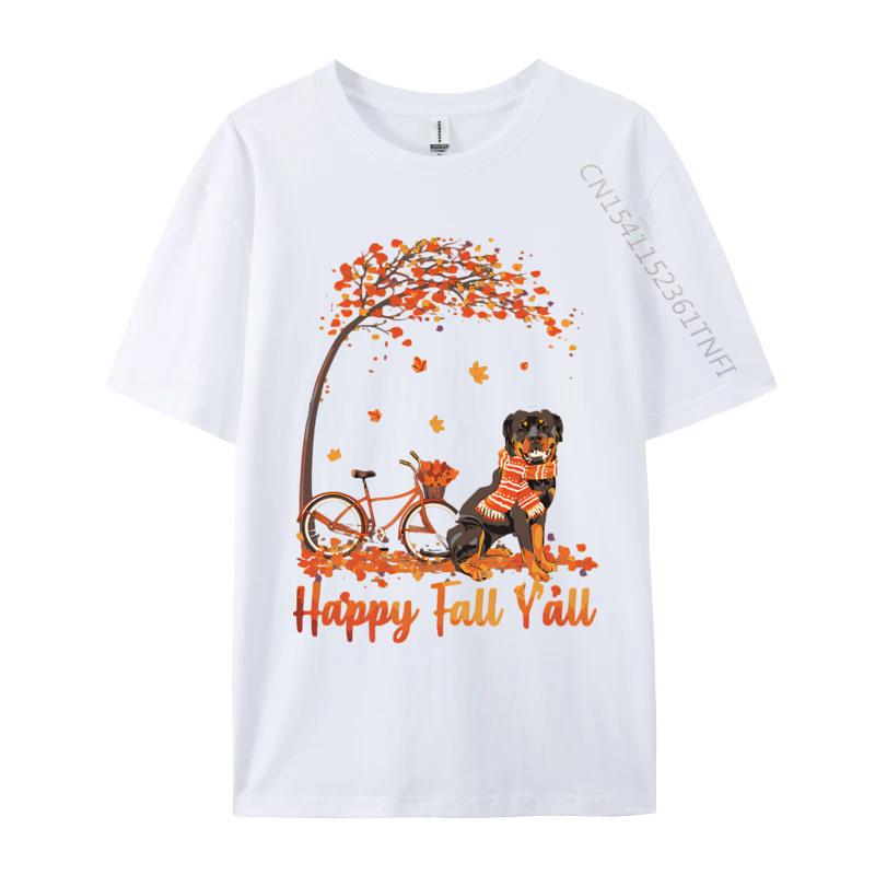 

Rottweiler Dog Autumn Fall Pumpkin Tshirts Men Printed Regular Tshirt New Design Tee Tops Plain T Shirts Wholesale S
