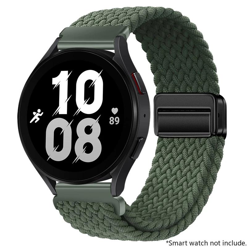 22mm 20mm Nylon Buckle Strap for Huawei Watch GT5 4 3 2 46mm/4Pro 3Pro Bracelet for Samsung Watch7/6/5/4/Classic Adjustable Belt