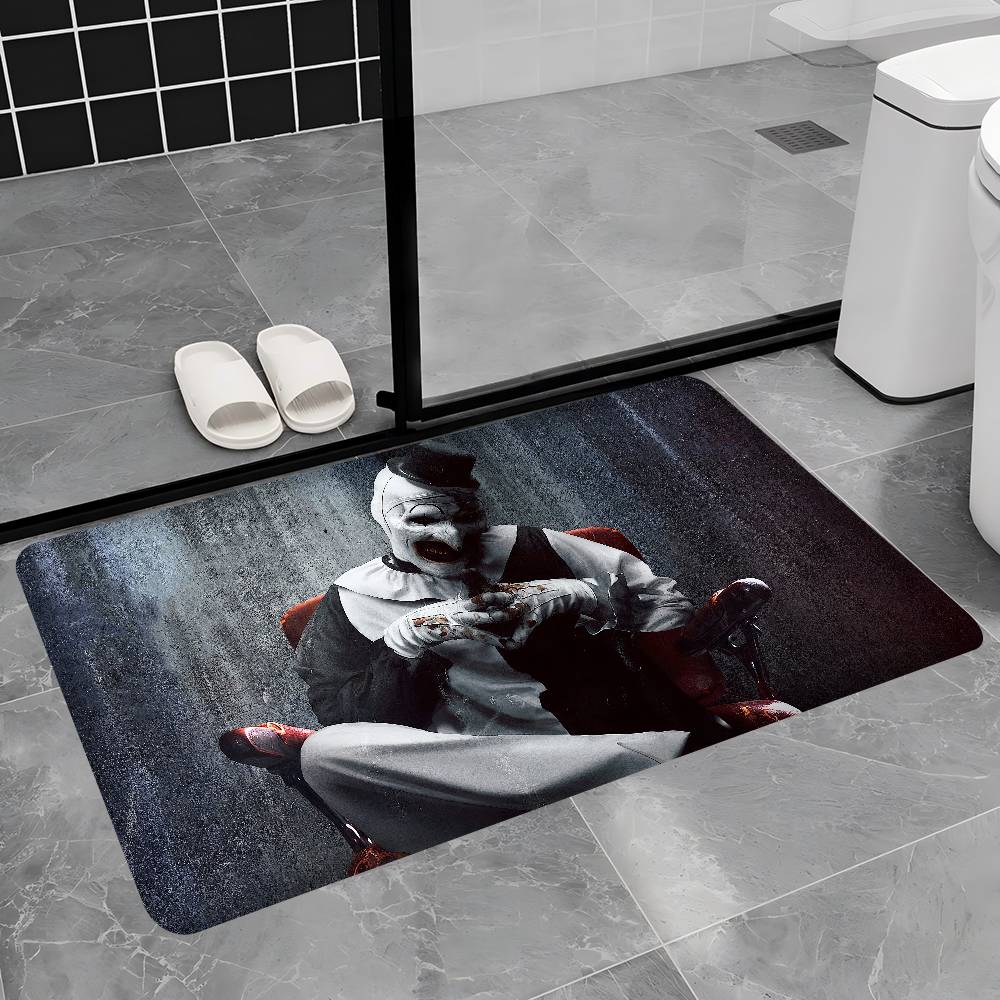 Horror Movie Terrifier Entrance Door Mat Washable Non-Slip Living Room Sofa Chairs Area Mat Kitchen Welcome Doormat