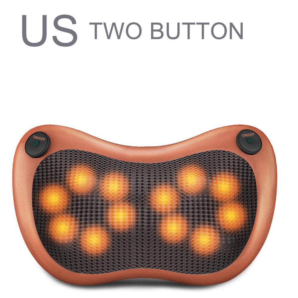 12/8/6/4 Heads Car Back Neck Massager Electric Massage Relaxation Pillow Cushion Home Waist Body