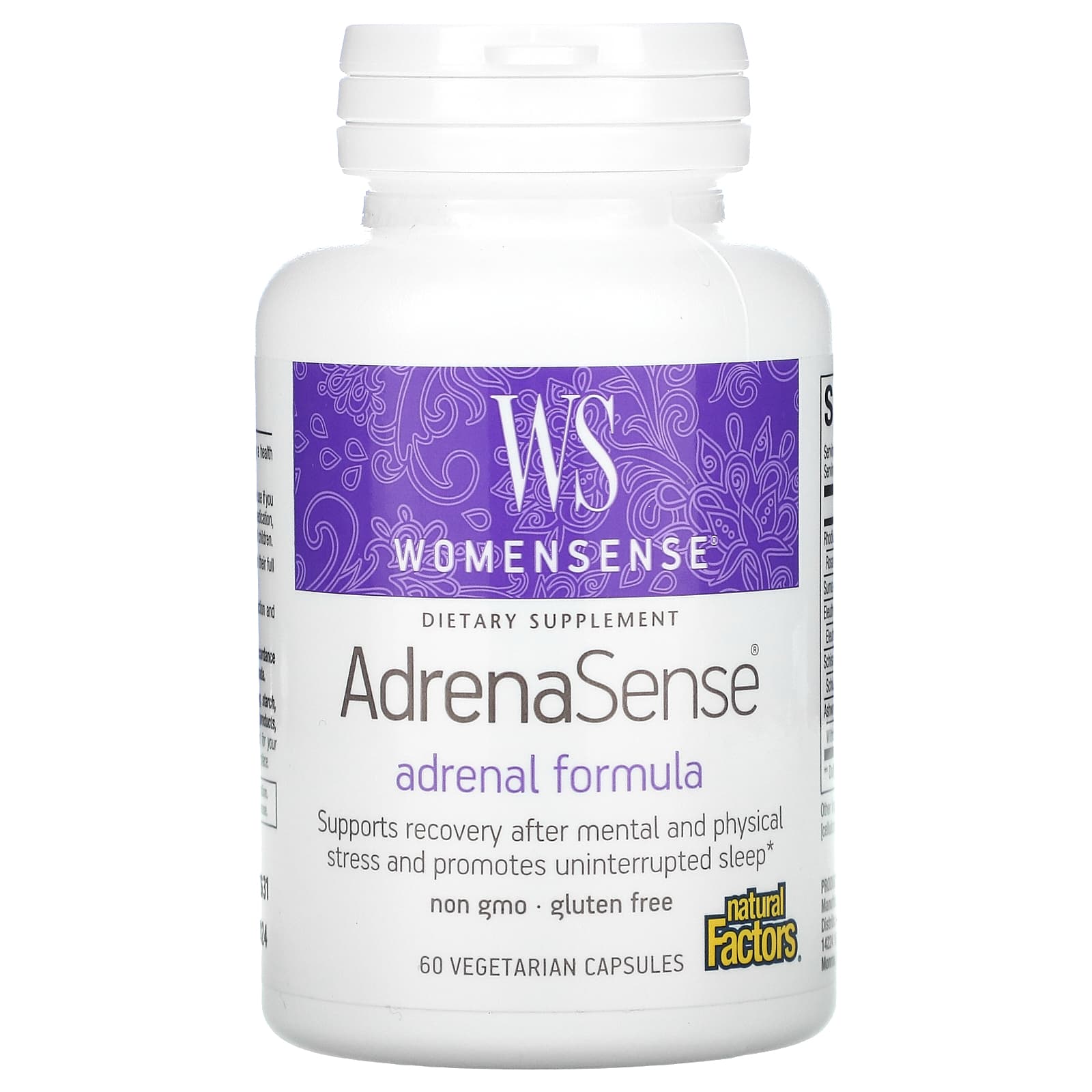 

Natural Factors, WomenSense, AdrenaSense, Adrenal Formula, 60 Veggie Capsules