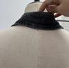 Women's Halter V-Neck Denim Vest: Body-Hugging, Elastic Back, Short, Sleeveless Top. Style 830.