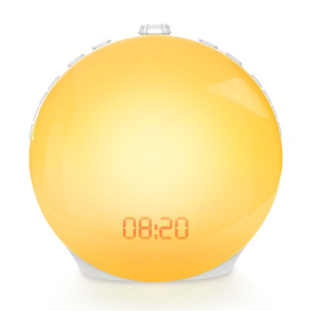 Sunrise Simulation Sunrise Alarm Clock 7 Colors Sleep Nightlight Wake Up Light Clock  Sleep Aid