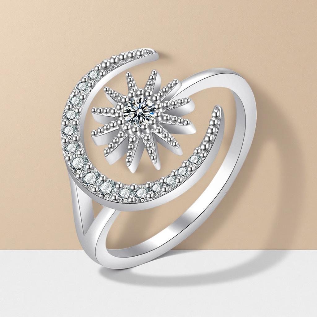 New Copper Ring Stars 5A Zircon For Women Wedding Engagement Jewelry Accessories Fashion High Quality Gift