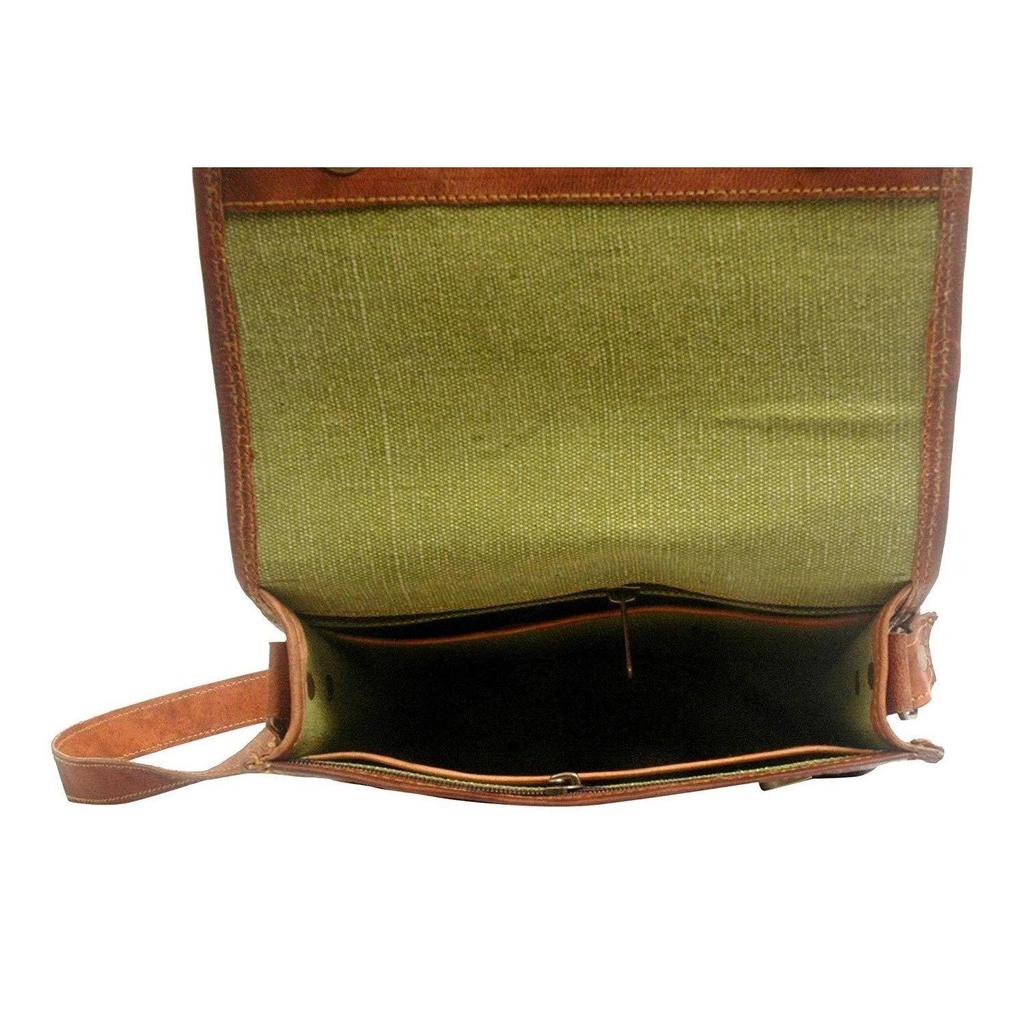 Pure Leather Vintage Messenger Bag Shoulder Men School Briefcase Women's