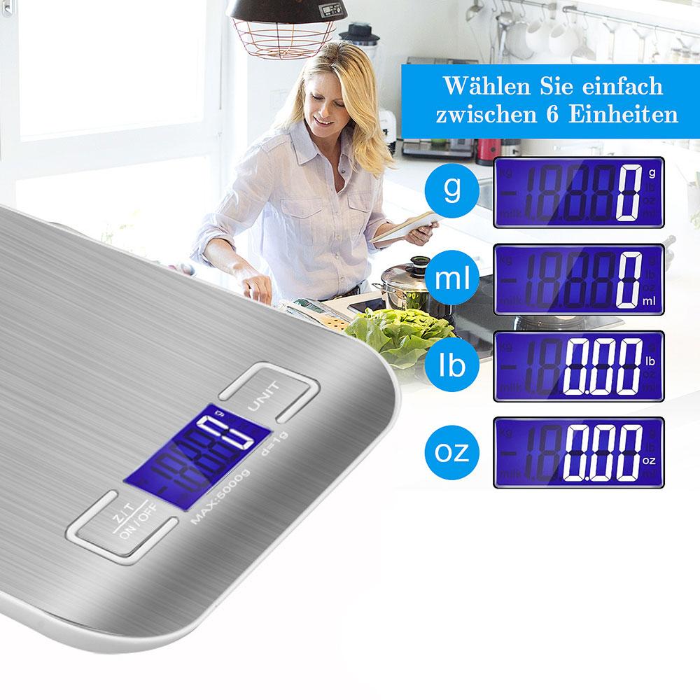 5kg/1g Mutfak Dijital Terazi Paslanmaz Çelik Gıda Terazisi Ev Mücevher Gıda Atıştırmalıklar Pişirme Ağırlığı Elektronik Terazi Mutfak Aksesuarları