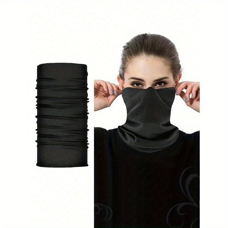 

1pc Lightweight and Breathable Outdoor Sports Bike Solid Color Scarf Breathable Magic Sunscreen Hood Neck Cover Bike Mask one-size чёрный