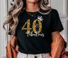 Maglietta Personalizzata 40° Compleanno per Uomo e t-shirt, Compleanno Scintillante