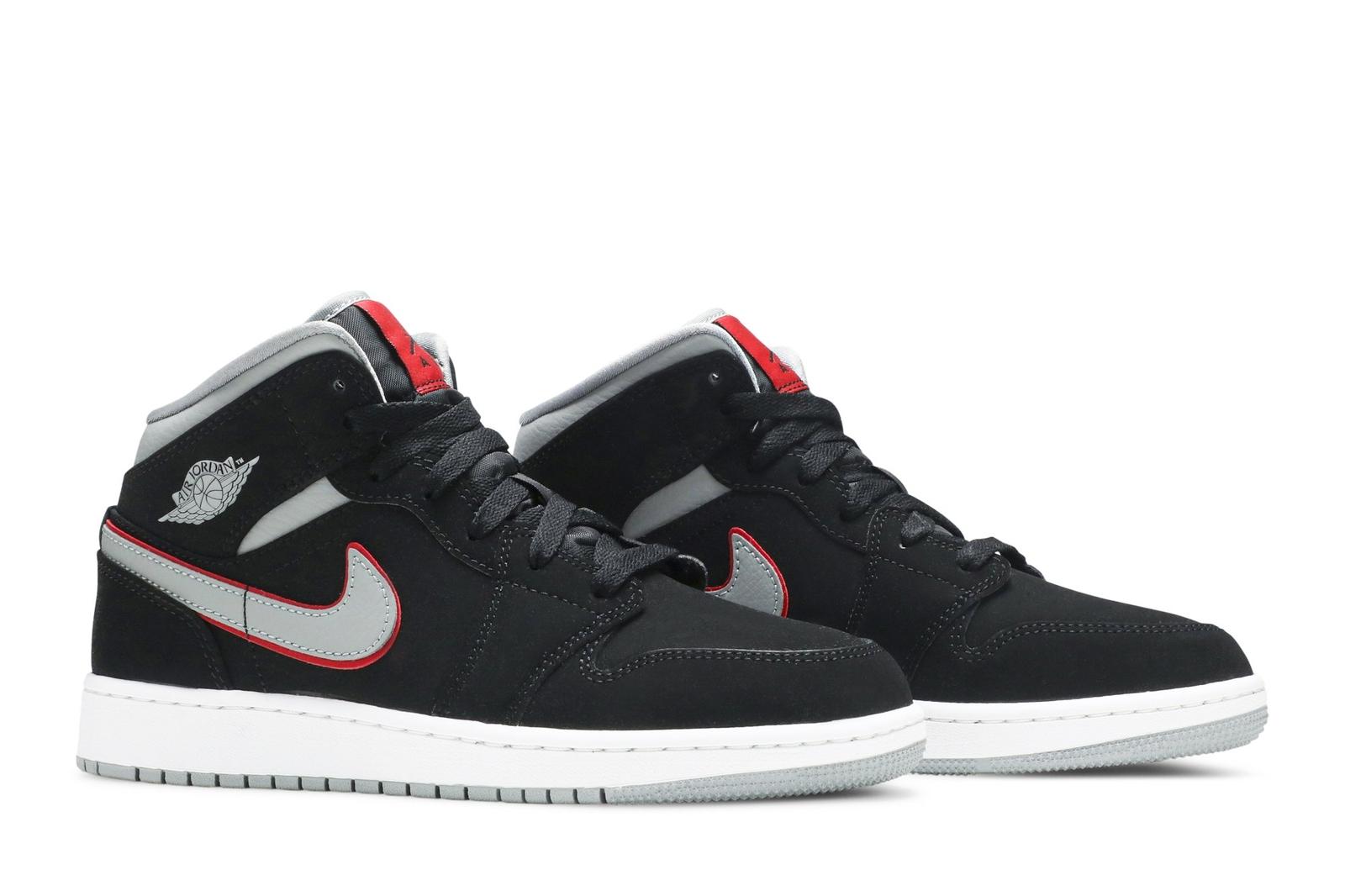 Air Jordan Air Jordan 1 Mid GS Черный Частично-серый 554725-060 37.5