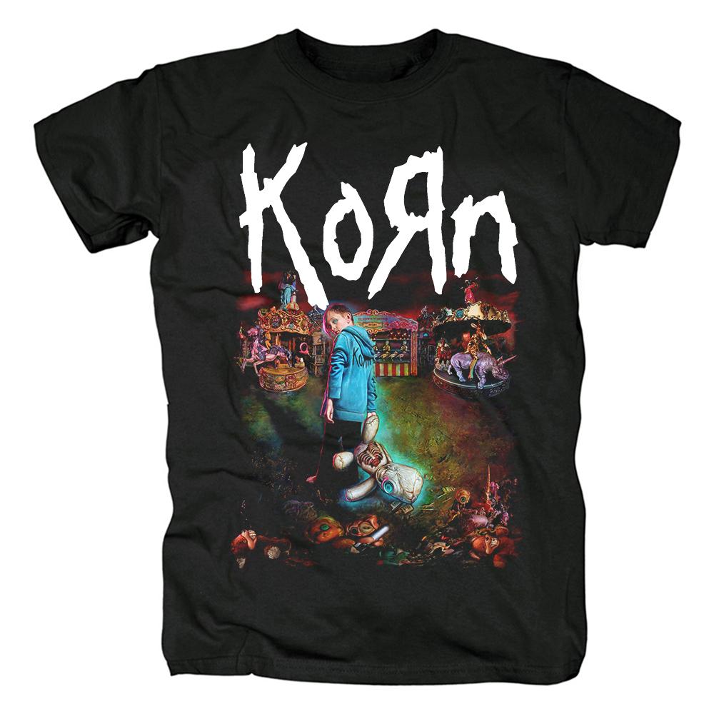 

KORN Cohen Band Метал Рок Хэви Метал Панк Европейская и Американская Музыка Хлопок Мужская и Женская Футболка с Круглым Вырезом Свободного Кроя XXXXL