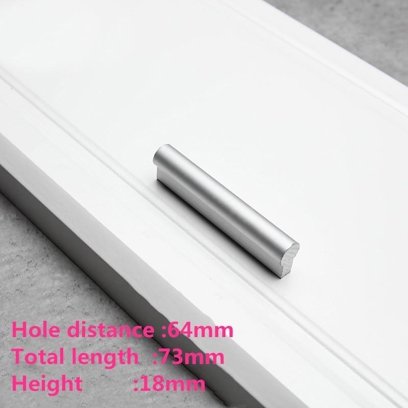 European Oxidation Matte Cabinet Handles Aluminum Alloy Door Knobs  Holder Case Box Puller Kitchen Cabinet Pulls Drawer Pulls