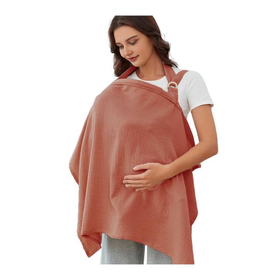Breastfeeding Cover Women Nursing Cloak Breathable Fabric Adjustable Straps 360 Degree Coverage Nursing Shawl