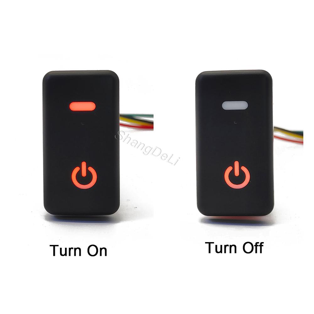 Car LED DRL Light Power On Off Front Rear Fog Lamp Spotlights Button Switch For Toyota FJ Land Cruiser Prado 120 LC100 Pushbutton Switches 3