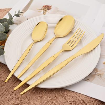 24ks Nerezová jídelní sada Příborový set Dinner Knife Fork Spoon Kuchyňské příbory Stolní nádobí Stříbrné sady