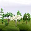 Plastic Mini Simulation Trees Kawaii Willow Sakura Mini Home Decoration Garden Microlandscape Miniatures Figurines