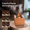 USB Campfire Aroma Diffuser Desktop Air Humidifier with 7-Color Gradient Flame Effect