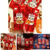 Vibrant 2025 Chinese Zodiac Snake Cartoon Lucky Money Red Packets For New Year