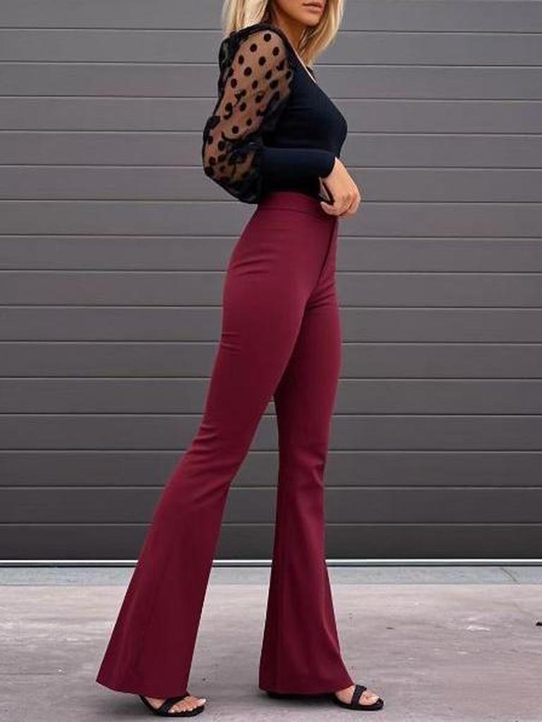 Corduroy Pants Women's Long Trousers Four Seasons Home Clothes Slim Fit Women's Bell Bottom Casual Pants Spot