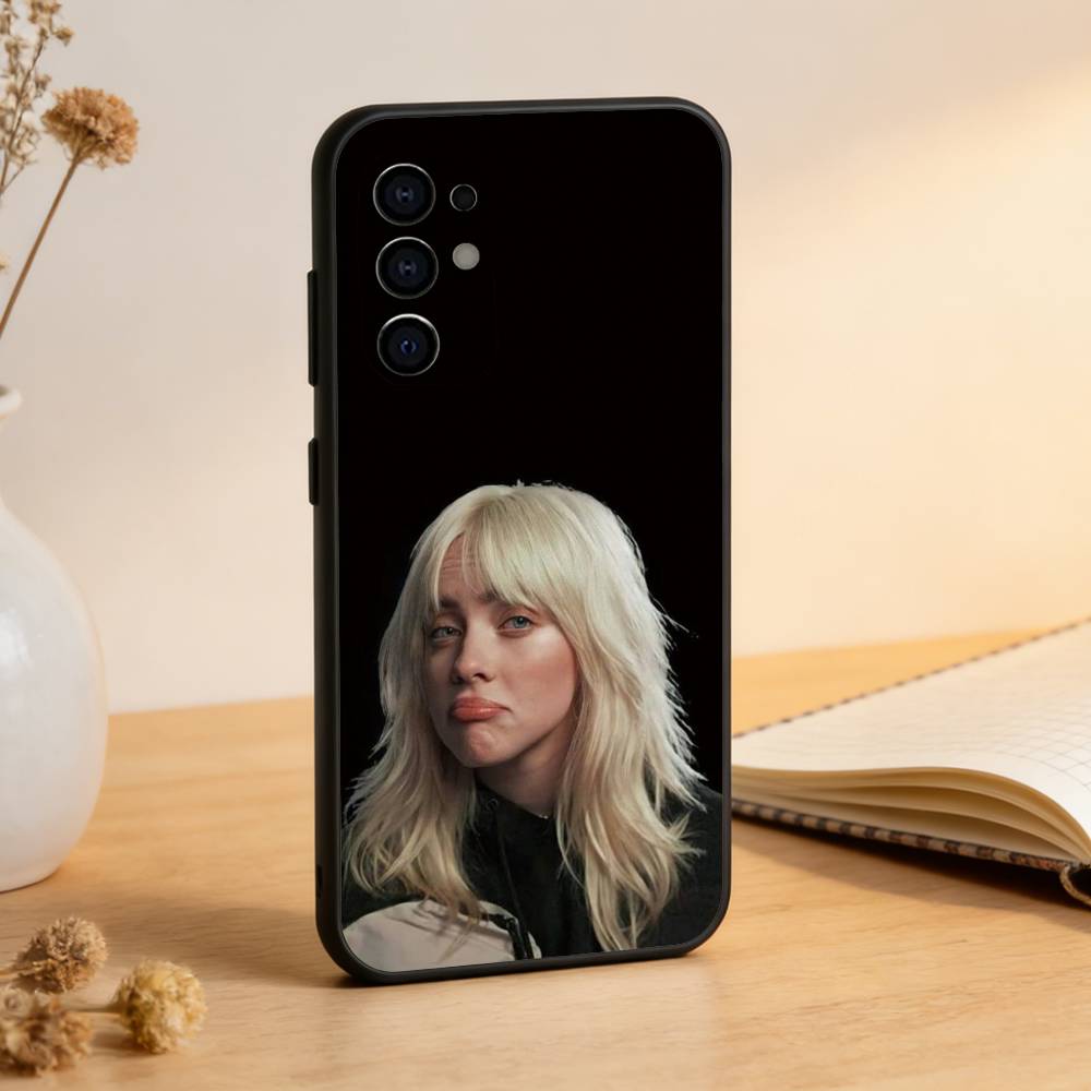 

B-Billie Eilish Singer Phone Case Black Silicone Soft For Samsung S25,S24,S21,S22,S23,S30,Ultra,S20,Plus,Fe,Lite Samsung S205G
