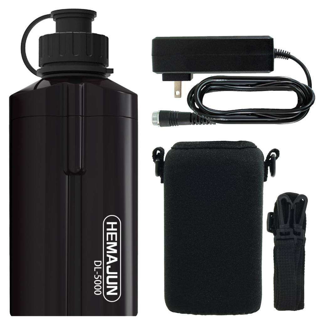 HEMAJUN 5000mAh Compact Lithium PSE 2A Fast Charger for Daiwa and Shimano Electric Reels 14.8V Battery, Standard, (10208-black)