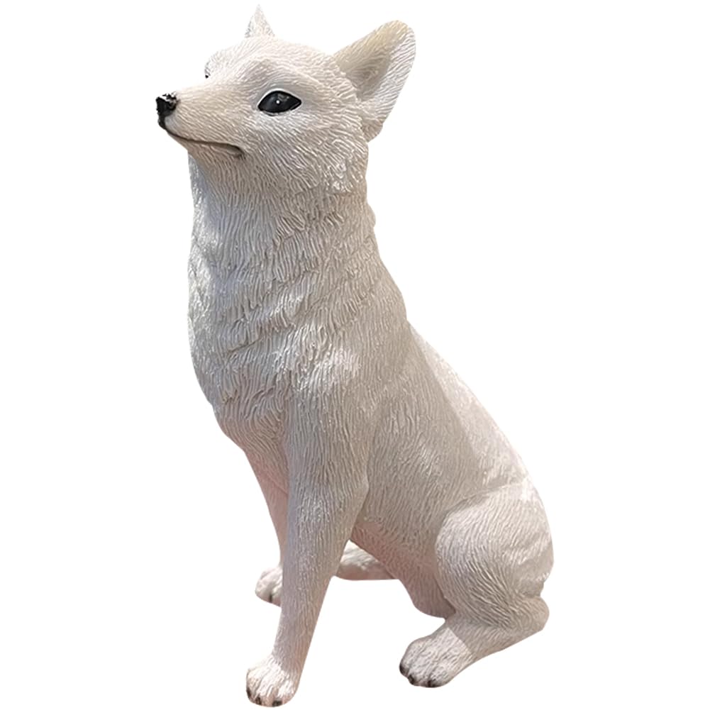 

Umora Милая полимерная фигурка лисы, Амулет, Для стола, Для прихожей, Украшение для горшка, Предмет, Декор интерьера, Для сада на открытом воздухе, Успокаивающий предмет (18 см в высоту, Белый лис)