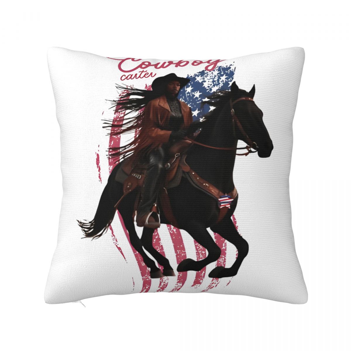 Бейонсе Cowboy Carter 2025 Наволочка Полиэстеровая Наволочка для Подушки Подарок Чехол для Наволочки Диванная Молния 45*45см 12x12Inch