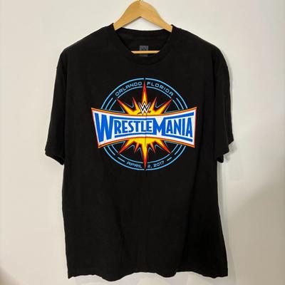 WWE Shirt Herren XL Extragroß Schwarz Wrestlemania 33 Orlando Florida Tee T-Shirt