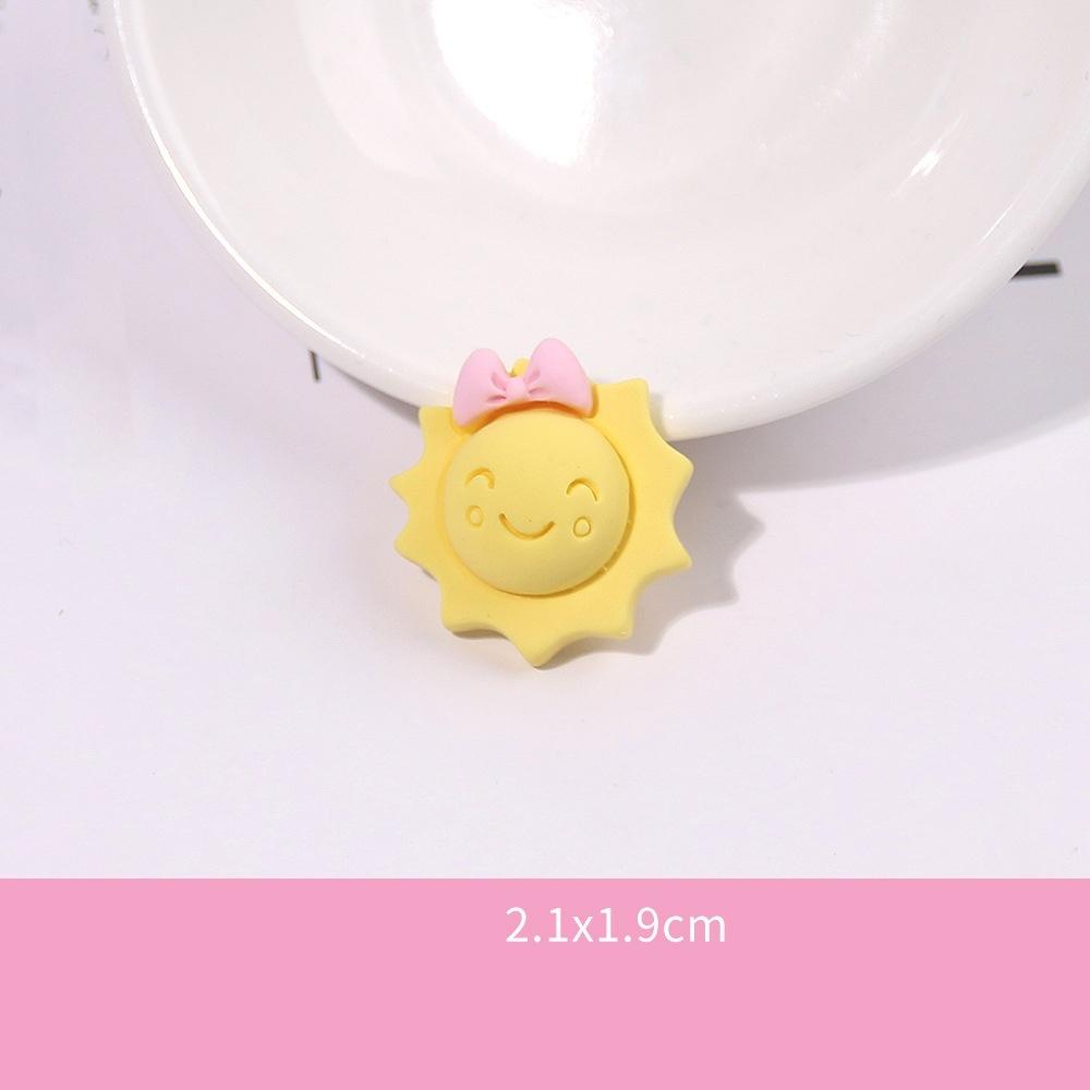 10Pcs Frosted Resin Accessories Simulate Cartoon Cream Glue Rainbow Cloud Phone Case Accessories Popular Diy Trinkets Luck Bag