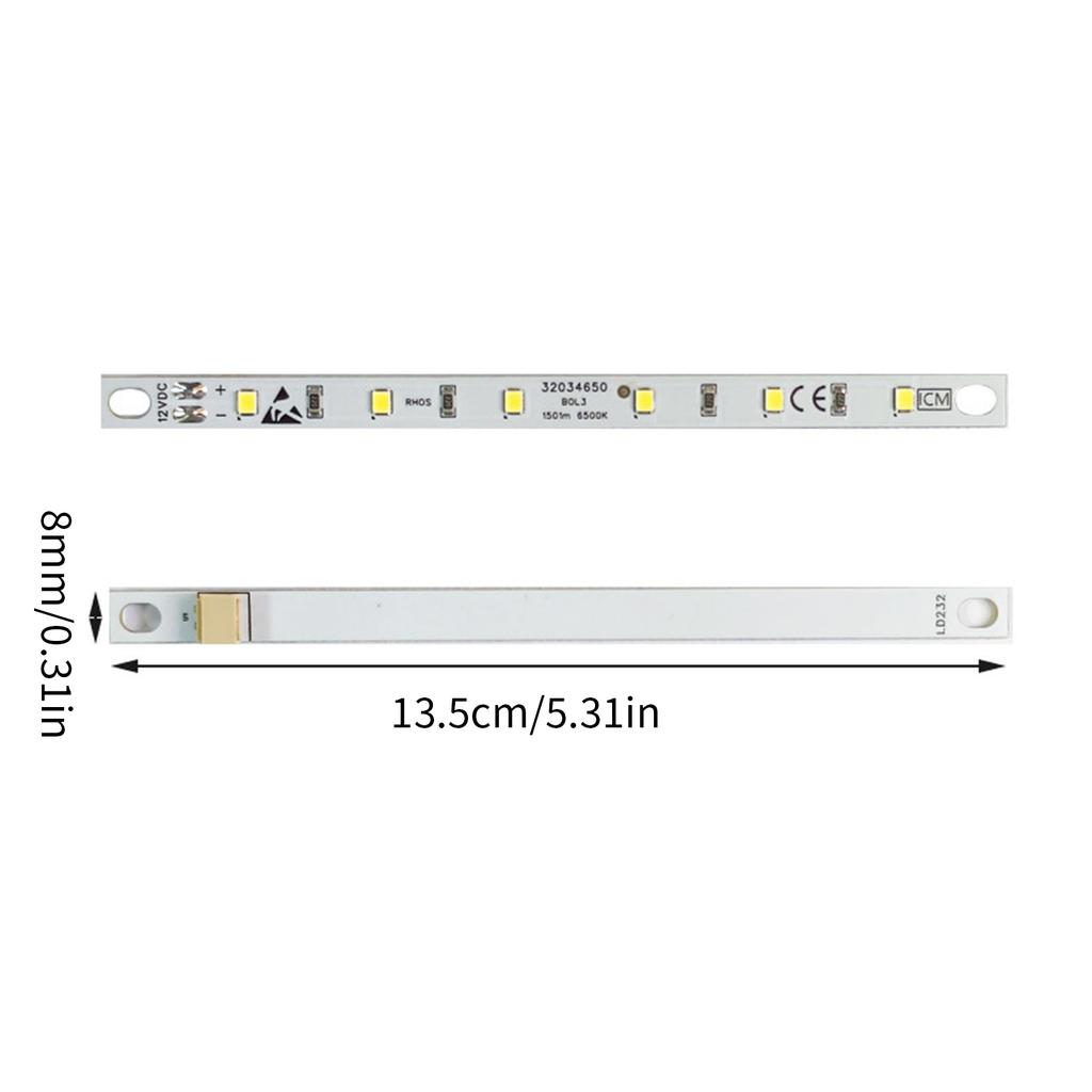 LED Light Panel Home Refrigerator Part 6500K Kitchen Appliance Lighting PCB Texture for Visibility in Refrigerators