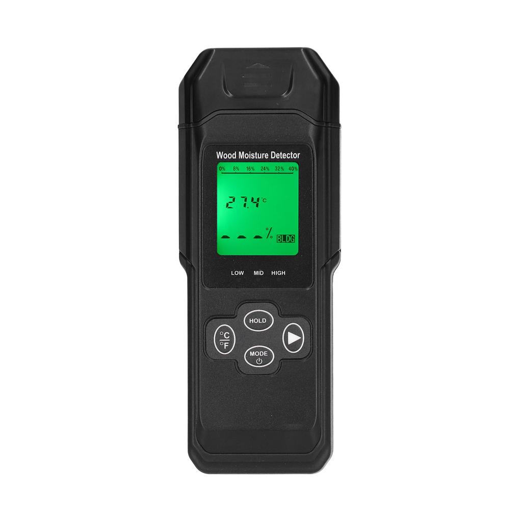 Wood Moisture Tester Building Materials Moisture Enviroment Temperature Detection with LCD Display