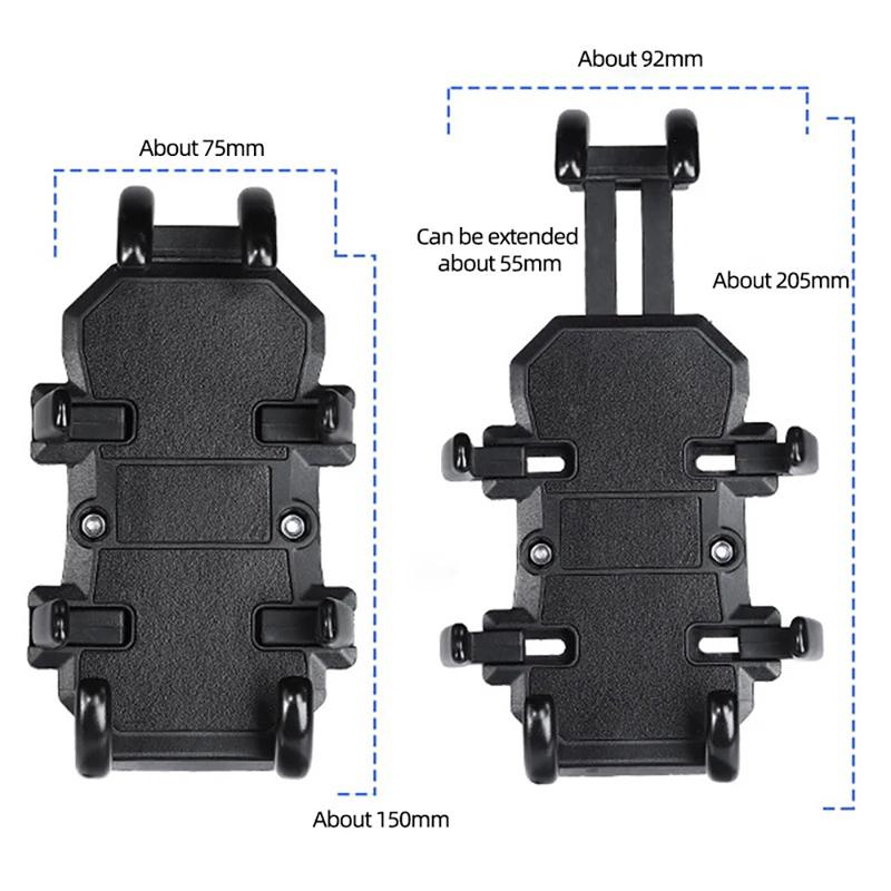 Moto Motorcycle Phone Mount Handlebar Holder Shockproof GPS Bracket Motorbike Scooter Universal Anti-vibration Smartphone Clamp