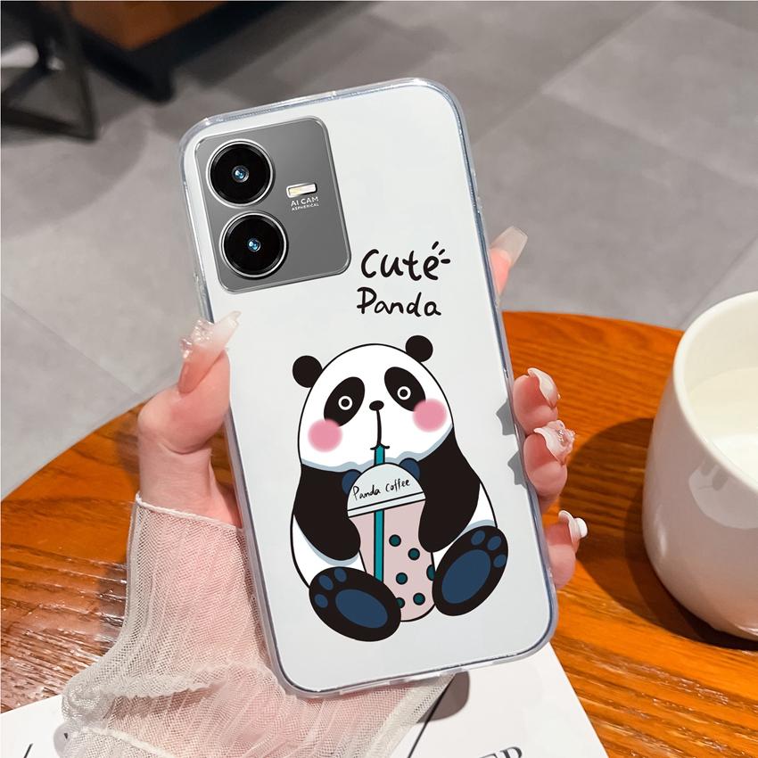 For Vivo Y22S Y27 Y33 Y36 Y37 Y35 Phone Bags Beautiful Flower Pattern Camera Protection Transparent Silicone Anti Drop Protective Shell For Vivo Cover