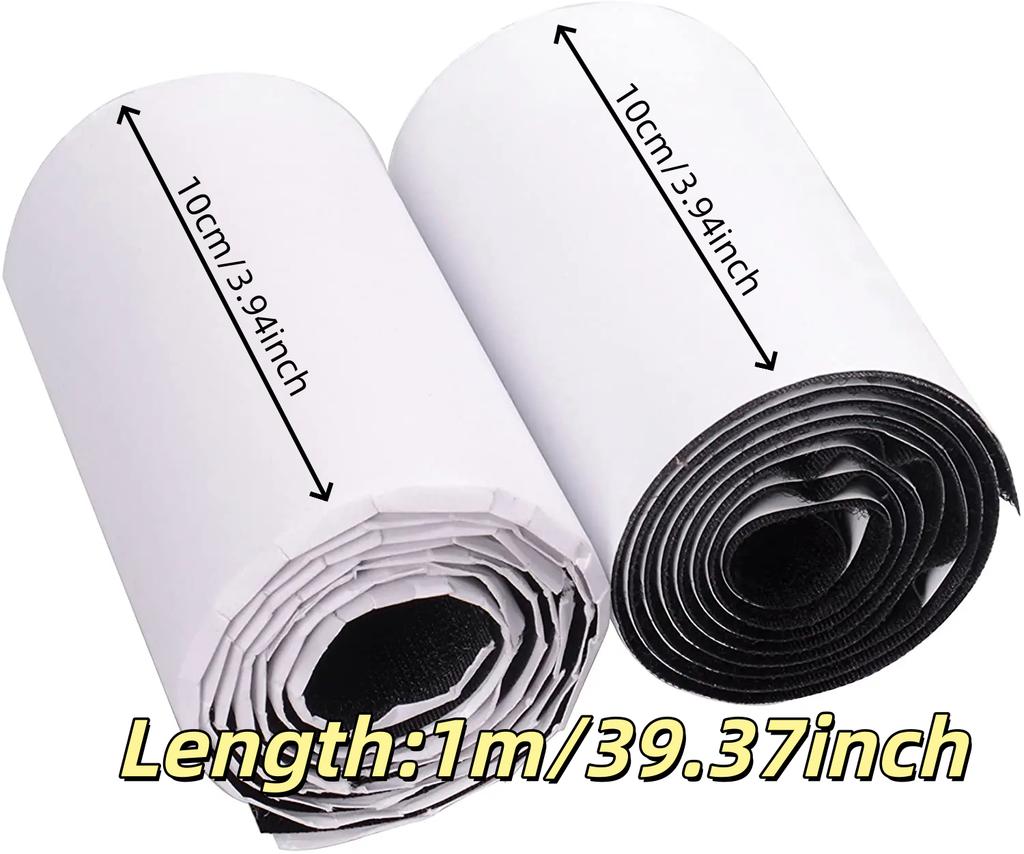 2Rolls (1roll woolen surface+1roll hooked surface) Strong Self-adhesive Fastener Tape Hook and Loop Back Nylon Sticker Adhesive