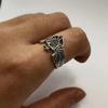 Yin Taifei Retro Amerikanischer Soldaten Hundemarke Abzeichen Ring - Herren Hip Hop Punk Offener Ring