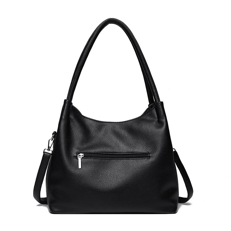 Women PU Leather Hobo Shoulder Bag Removable Crossbody Strap Large Capacity Soft Tote Bag Casual Multi‑pocket Handbag For Work Shopping Daily